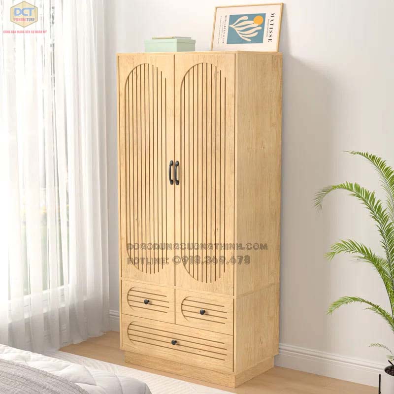 Mẫu tủ áo nhỏ gọn 2 cánh TA43 hiện đại